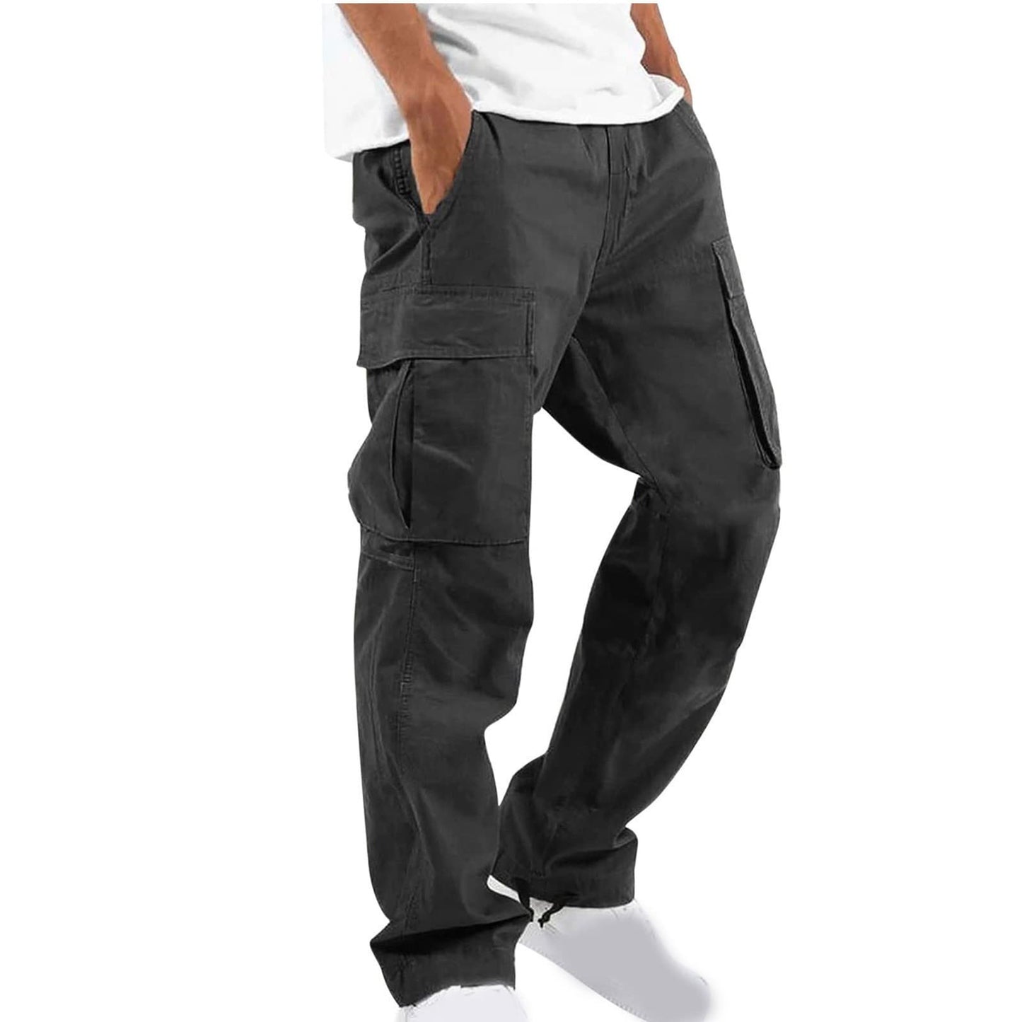 Cargo Sweatpants Black Joggers for Men Mens Sweatpants Open Bottom Casual Pants for Men Mens Jogger Sweatpants Men's Joggers Mens Cargo Sweatpants