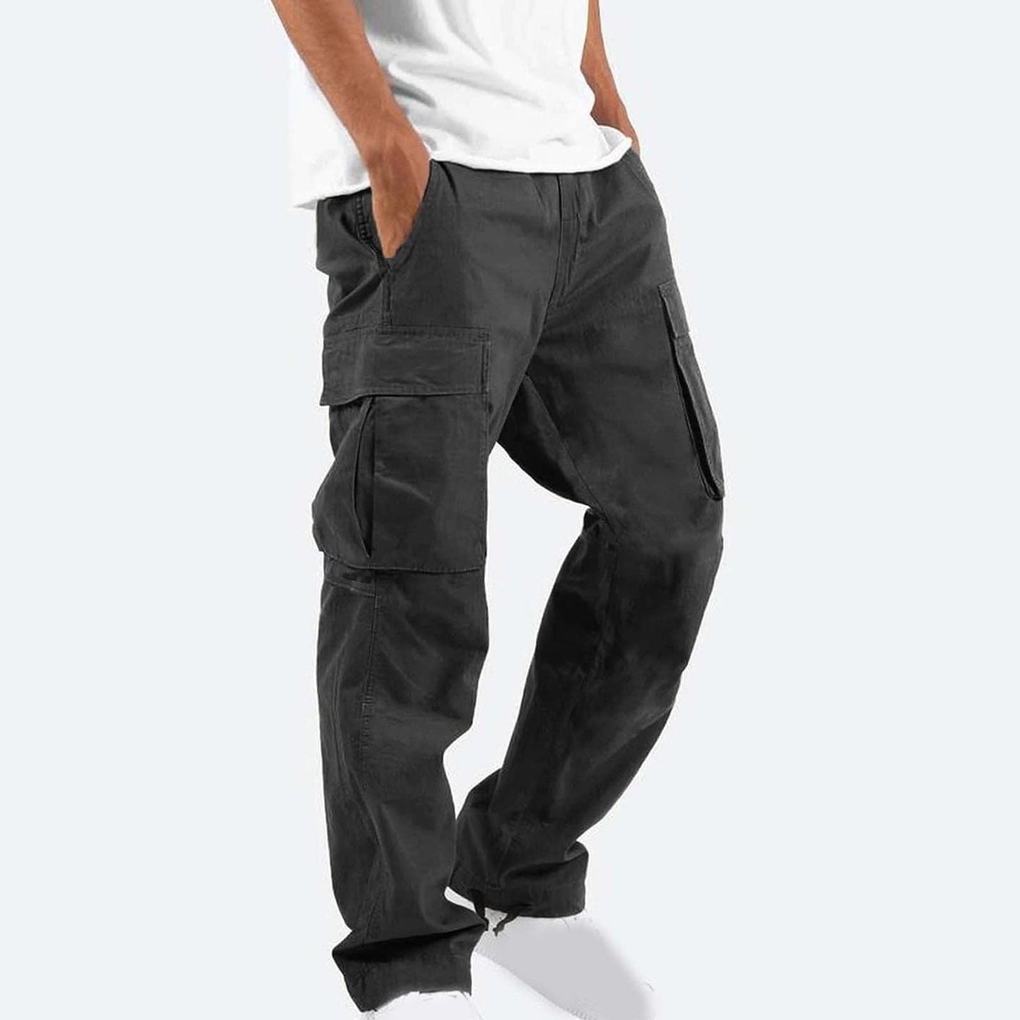 Cargo Sweatpants Black Joggers for Men Mens Sweatpants Open Bottom Casual Pants for Men Mens Jogger Sweatpants Men's Joggers Mens Cargo Sweatpants