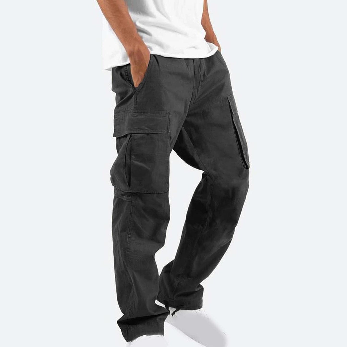 Cargo Sweatpants Black Joggers for Men Mens Sweatpants Open Bottom Casual Pants for Men Mens Jogger Sweatpants Men's Joggers Mens Cargo Sweatpants