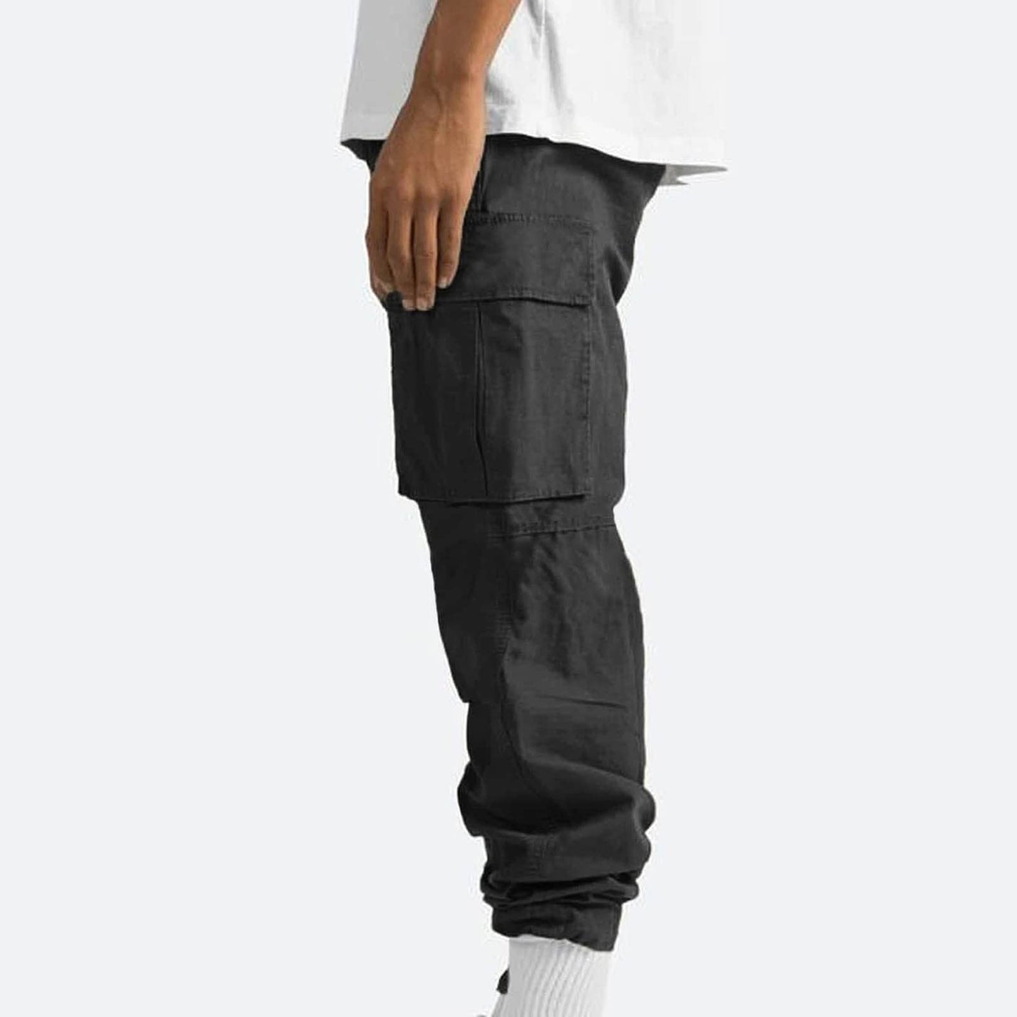 Cargo Sweatpants Black Joggers for Men Mens Sweatpants Open Bottom Casual Pants for Men Mens Jogger Sweatpants Men's Joggers Mens Cargo Sweatpants