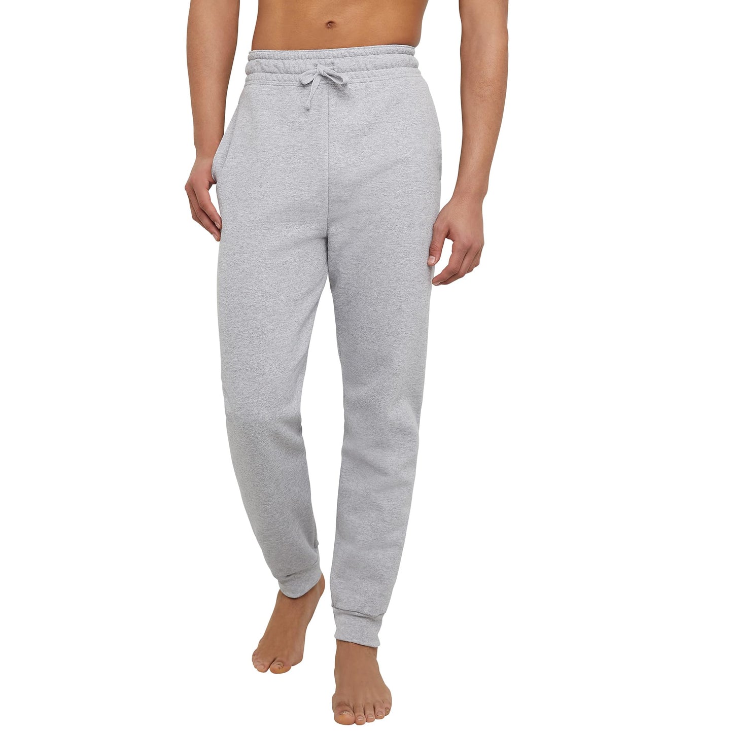 Hanes Mens Ecosmart Jogger Sweatpants, Midweight Fleece Lounge Pants, 30.5", Charcoal Heather, Medium US